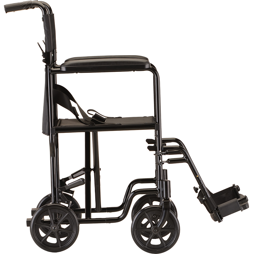 TRANSPORT CHAIR 19" LIGHTWEIGHT BLACK